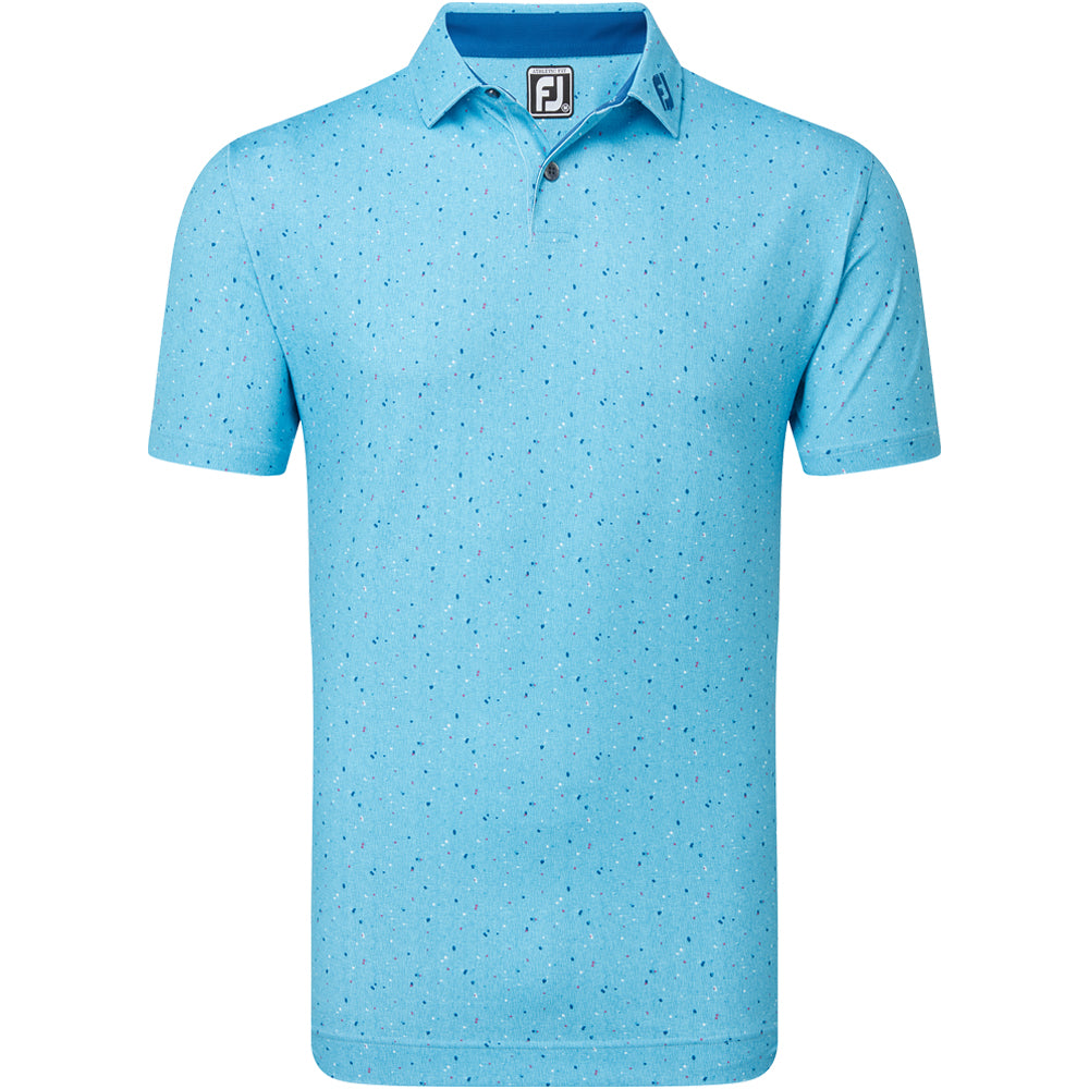 FootJoy Tweed Texture Pique Polo Shirt Blue Sky