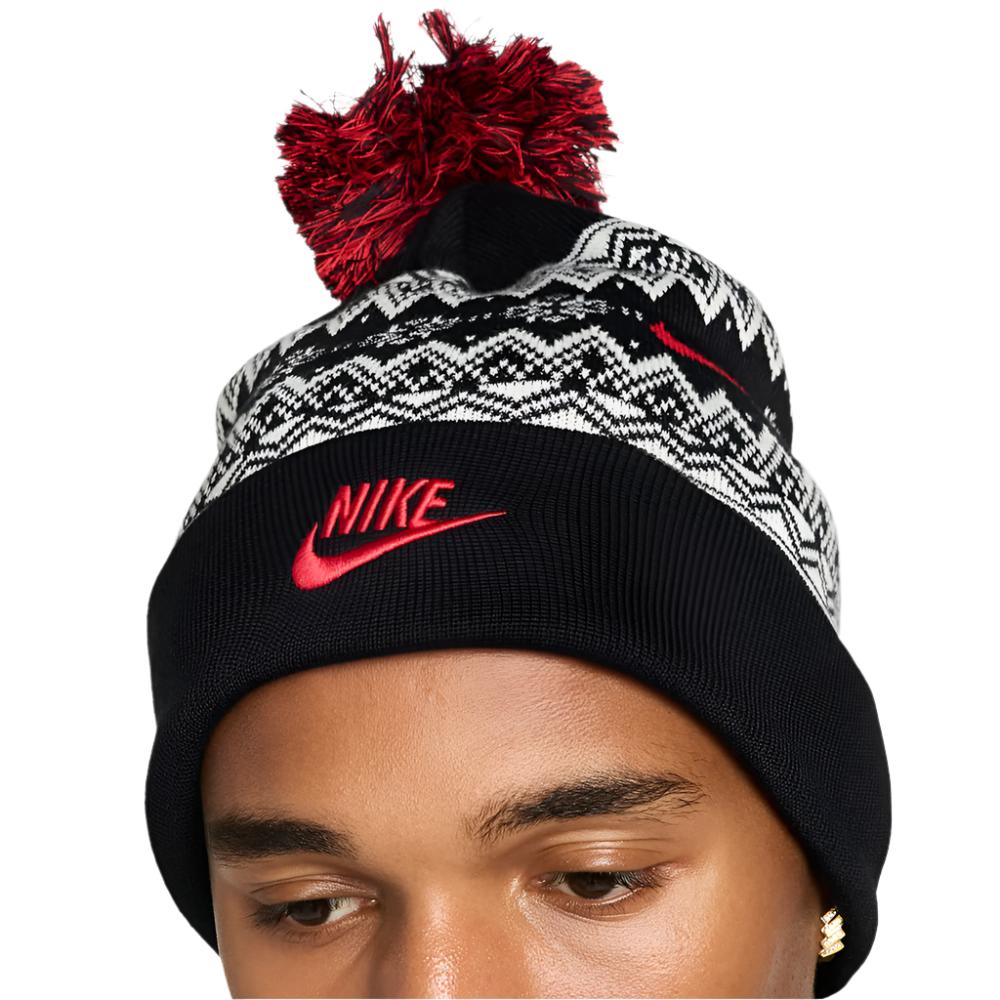 Nike Peak Beanie Black University Red University Red