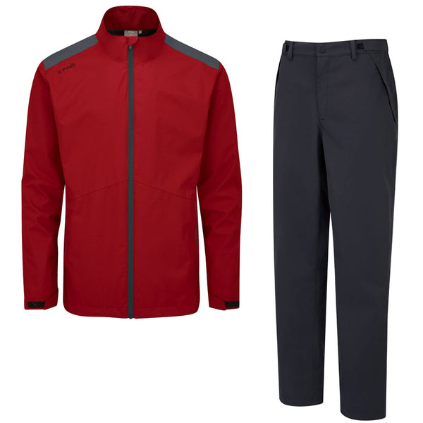 Ping SensorDry S2/Taran Waterproof Suit - Firebrick/Asphalt/Black