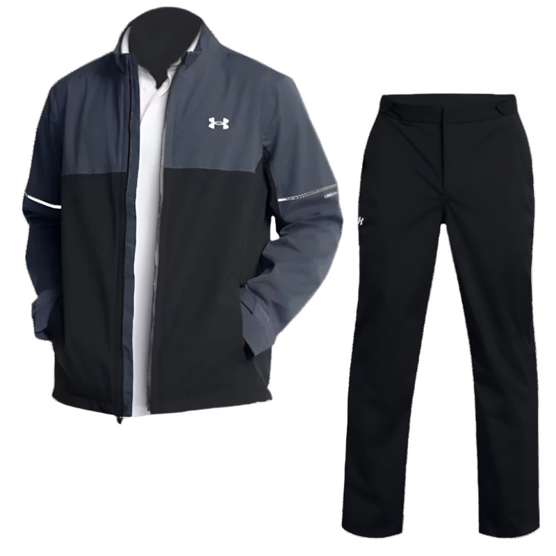 Under Armour Drive Rain Waterproof Suit - Downpour Grey/Black + Black