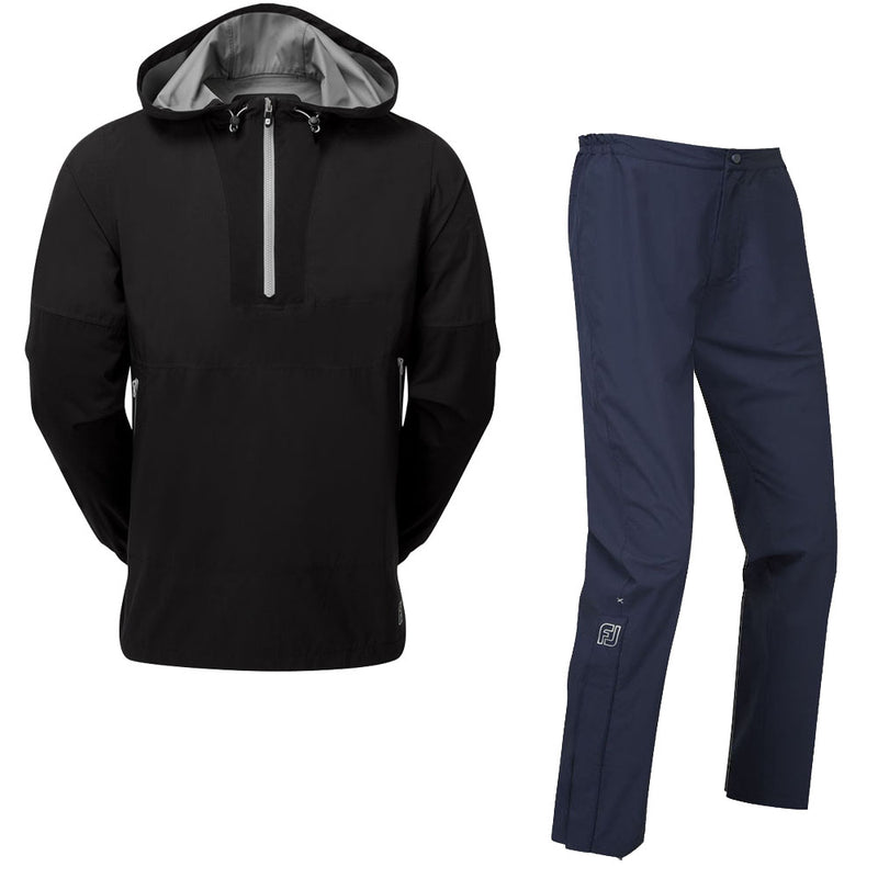 FootJoy HydroLite X Hooded Waterproof Suit - Black + Navy