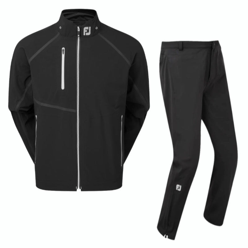 FootJoy HydroTour Waterproof Suit - Black/Silver + Black