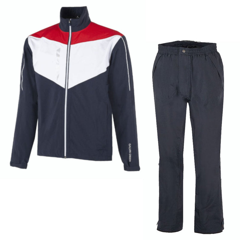 Galvin Green Armstrong/Alan Waterproof Suit - Navy/White/Red - Navy