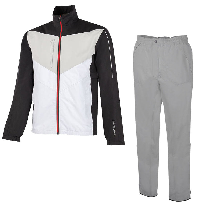 Galvin Green Armstrong/Alan Waterproof Suit - Black/White/Red - Cool Grey