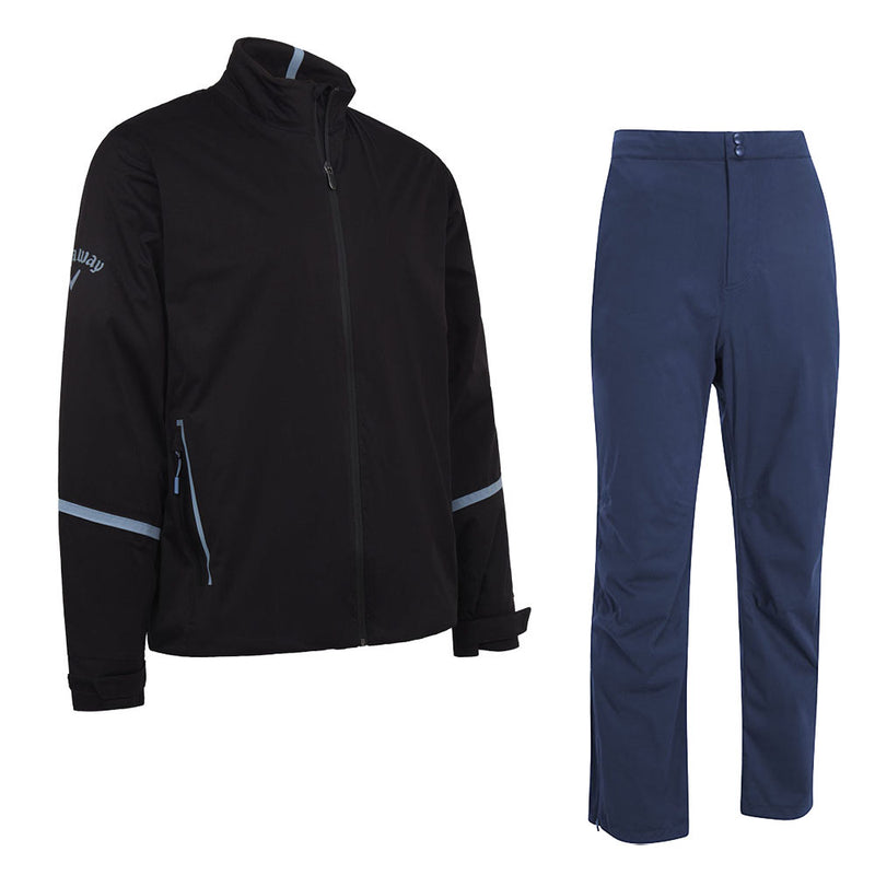 Callaway Stormlite Waterproof Suit - Caviar/Caviar - Peacoat