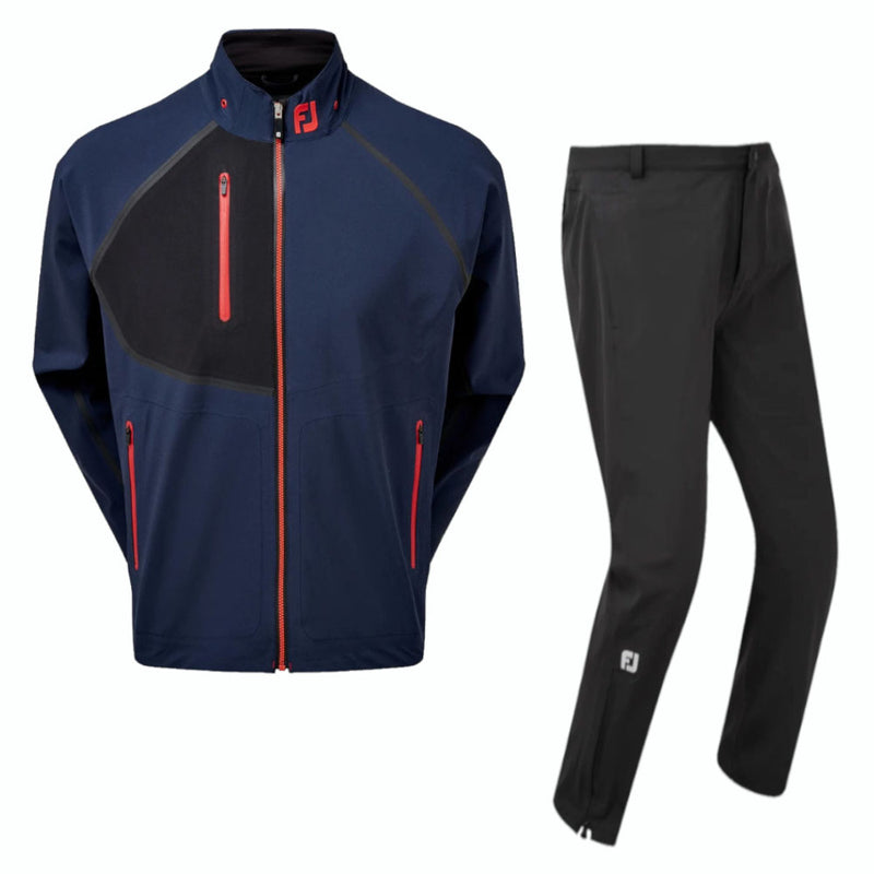 FootJoy HydroTour Waterproof Suit - Navy/Black/Red + Black