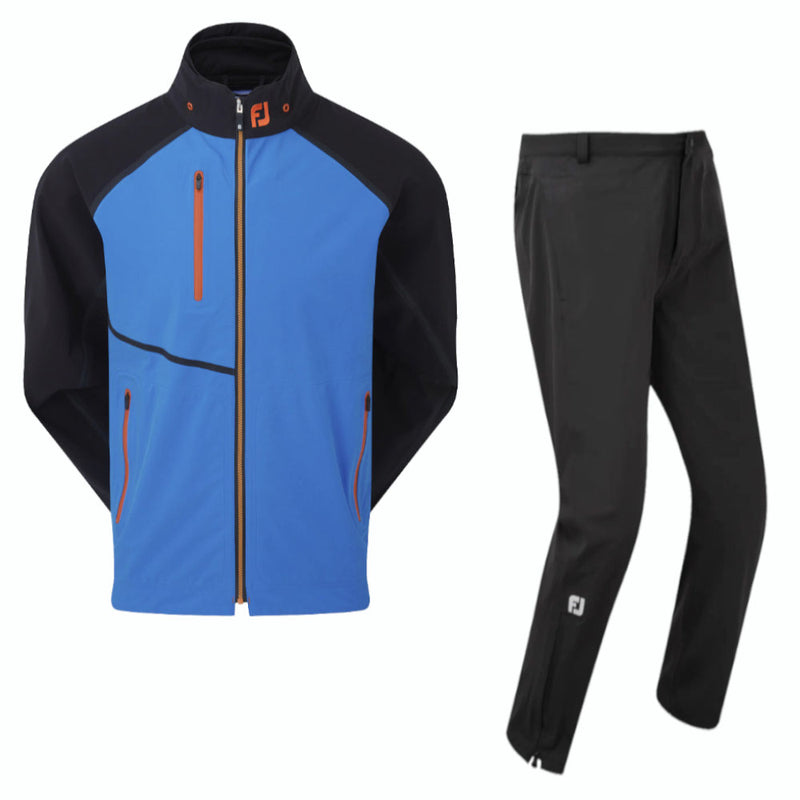 FootJoy HydroTour Waterproof Suit - Sapphire/Black/Orange + Black