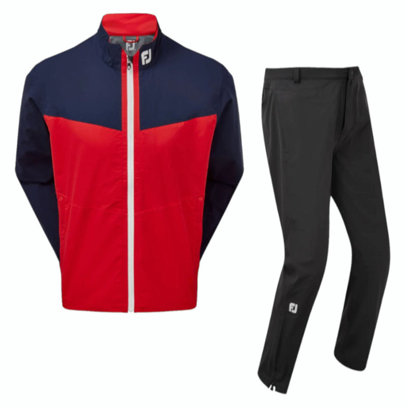 FootJoy HydroLite/HydroTour Waterproof Suit - Navy/Red/White + Black