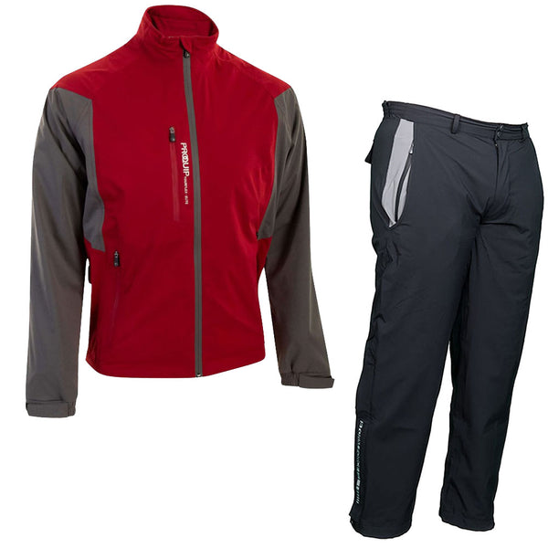 ProQuip Tourflex Elite/StormForce PX7 Waterproof Suit - Grey/Red + Black