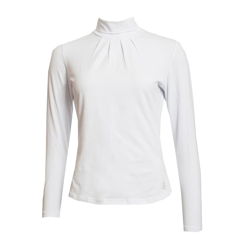 Green Lamb Regan Cotton Roll Neck Top - White