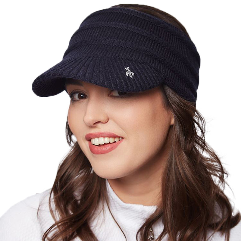 Green Lamb Hillary Knit Visor - Navy