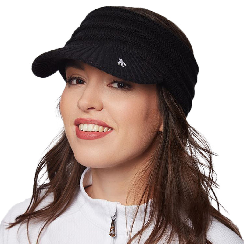 Green Lamb Hillary Knit Visor - Black