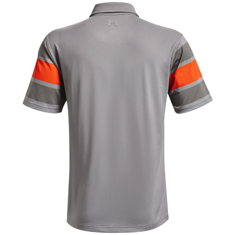 Under Armour Playoff 2.0 Block Stripe Polo Shirt - Grey Wolf/Concrete