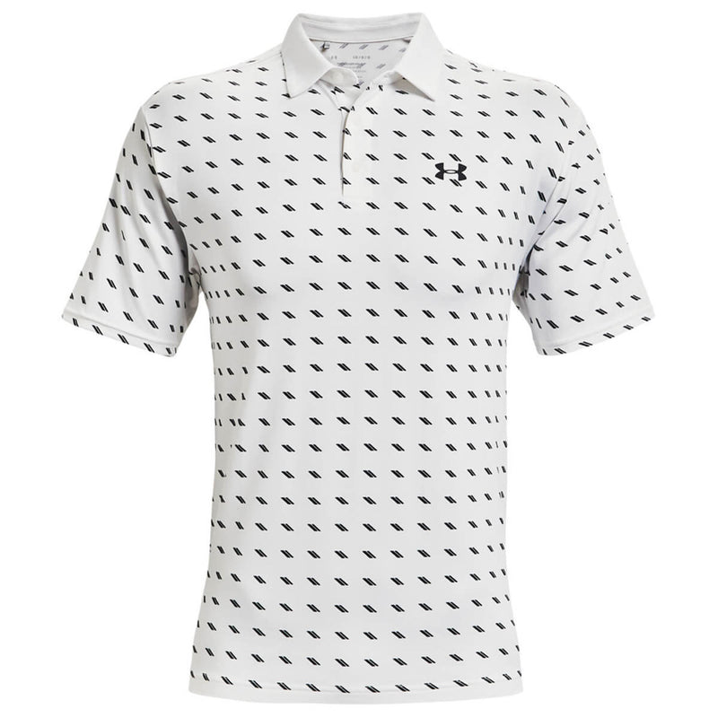 Under Armour Playoff 2.0  Deuces Print Polo Shirt - White