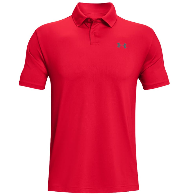 Under Armour Performance 2.0 Golf Polo Shirt - Red/Pitch Grey