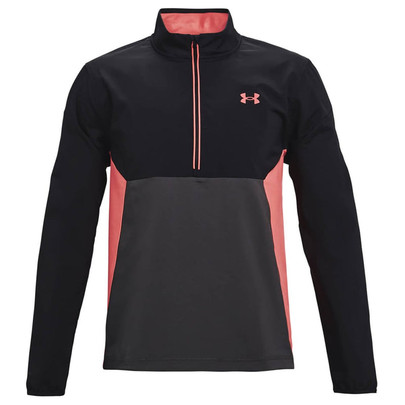 Under Armour Storm Windstrike 1/2 Zip Windproof Jacket - Jet Grey/Venom Red