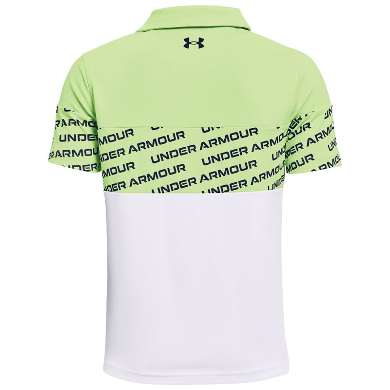 Under Armour Boys Performance Wordmark Polo Shirt - Summer Lime