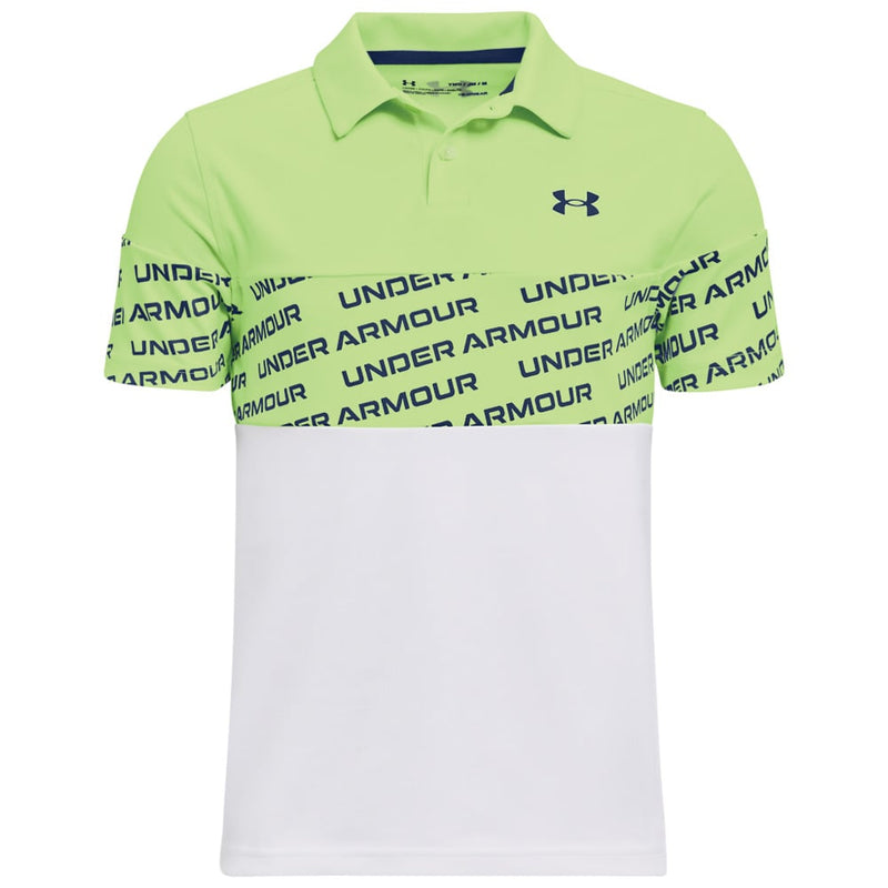 Under Armour Boys Performance Wordmark Polo Shirt - Summer Lime