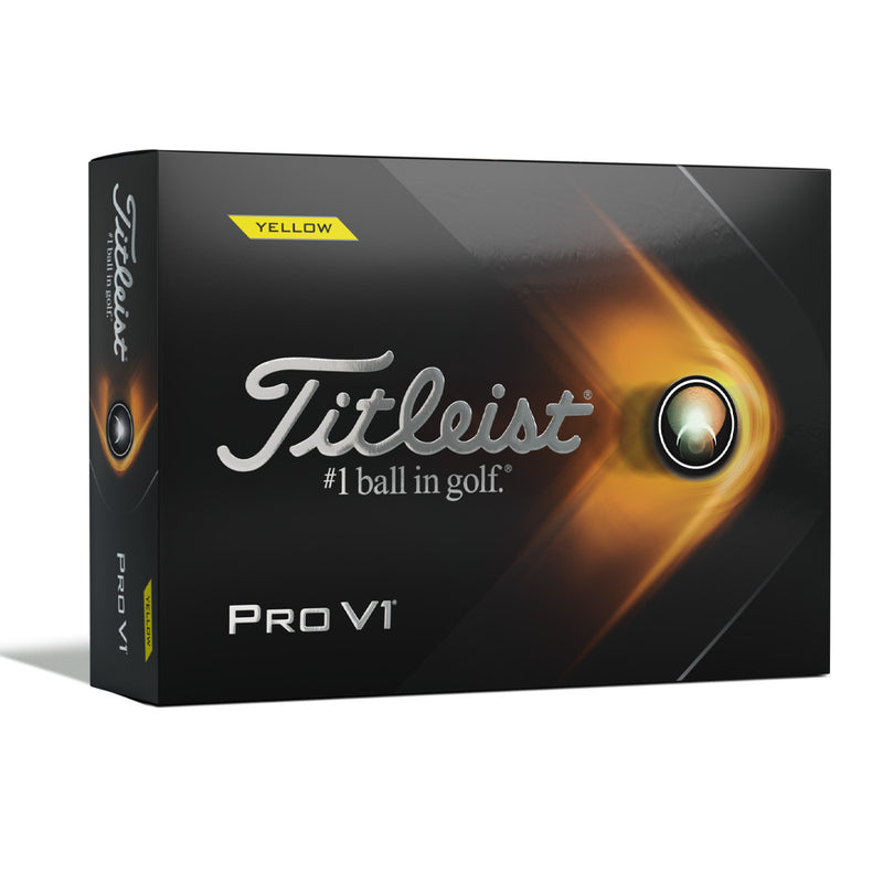 Titleist Pro V1 Yellow Golf Balls - 12 Pack