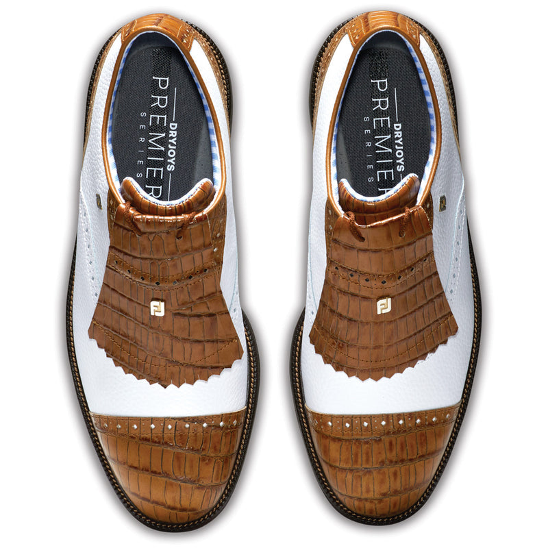 FootJoy Premiere Series Ltd Edition Tarlow Spiked Shoes - White/Brown/Brown