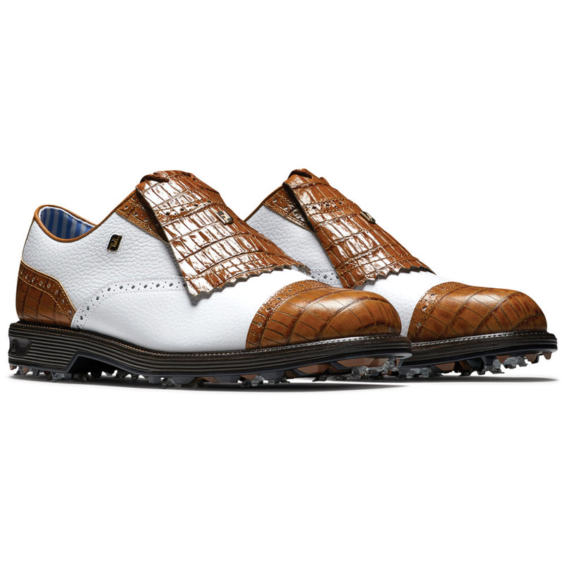 FootJoy Premiere Series Ltd Edition Tarlow Spiked Shoes - White/Brown/Brown