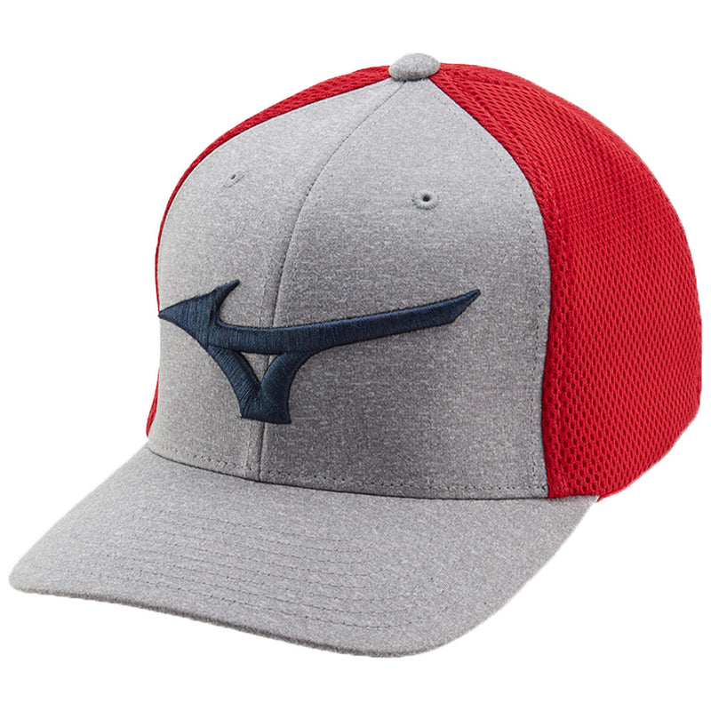 Mizuno Fitted Meshback Cap - Red/Navy