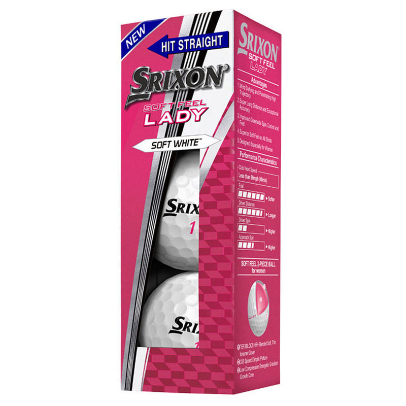 Srixon Soft Feel Lady Golf Balls - Soft White