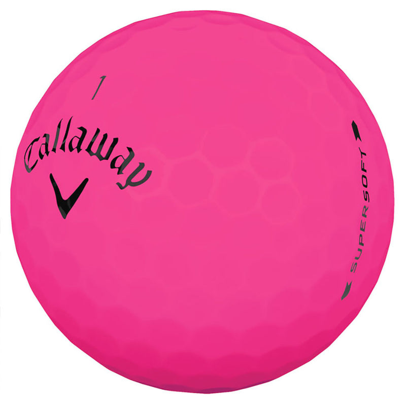 Callaway Supersoft Matte Golf Balls - Pink - 12