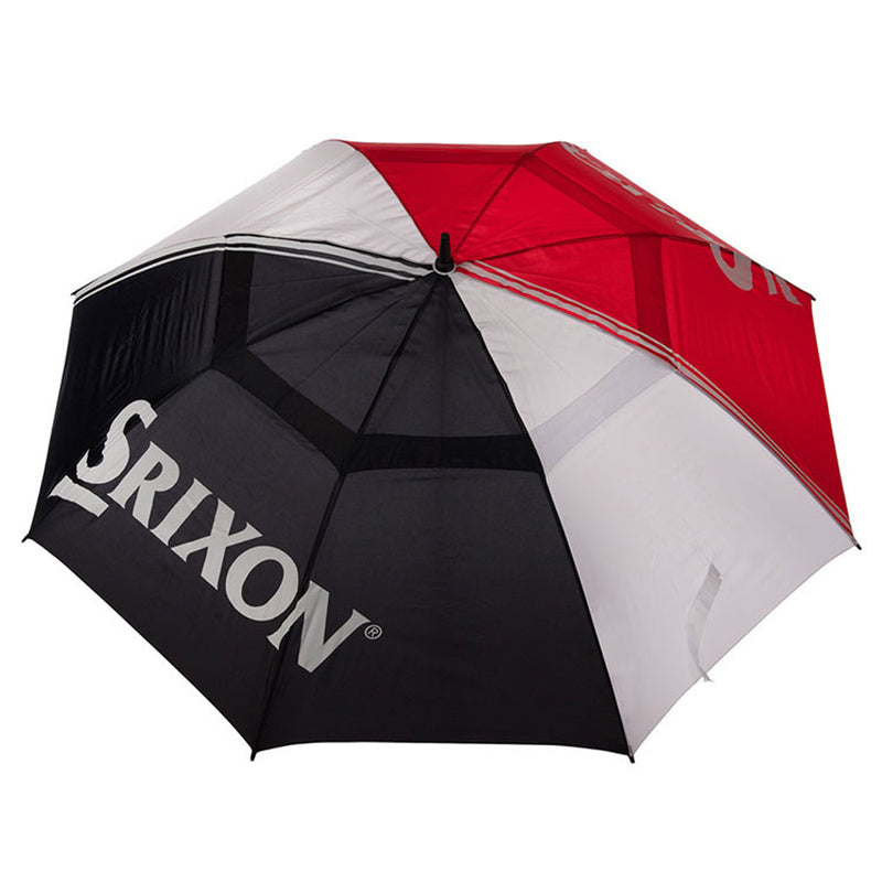 Srixon 62" Double Canopy Umbrella - Black/White/Red