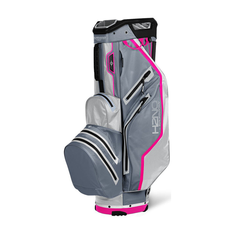 Sun Mountain H2NO Lite Waterproof Cart Bag - Nickel/Cadet/Pink