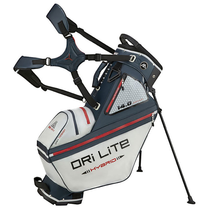 Big Max Dri-Lite Hybrid Tour Waterproof Stand Bag - Silver/Blue/Merlot