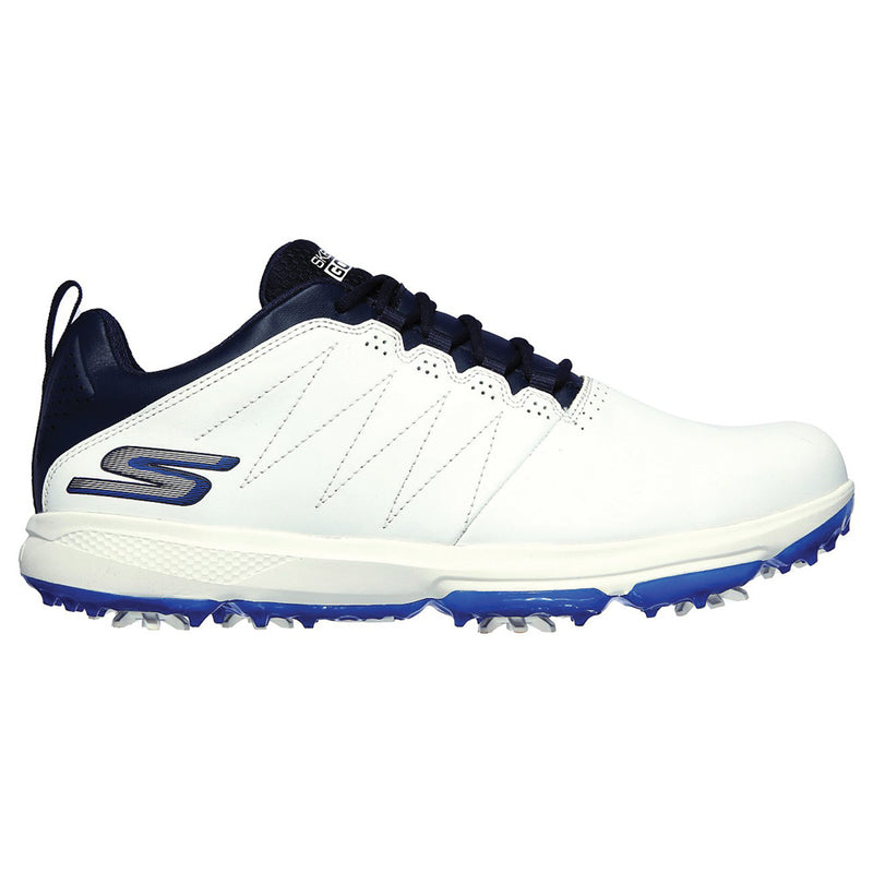 Skechers GO GOLF PRO 4 Spiked Waterproof Shoes - White/Navy