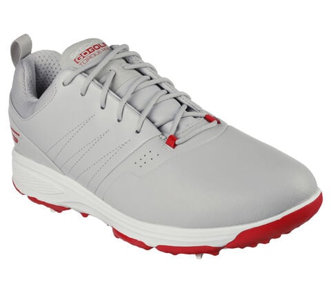 Skechers GO GOLF Torque Pro Spiked Waterproof Shoes - Grey/Red