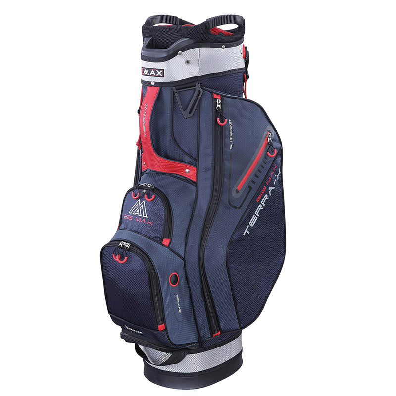 Big Max Terra X Cart Bag - Navy/Silver/Red