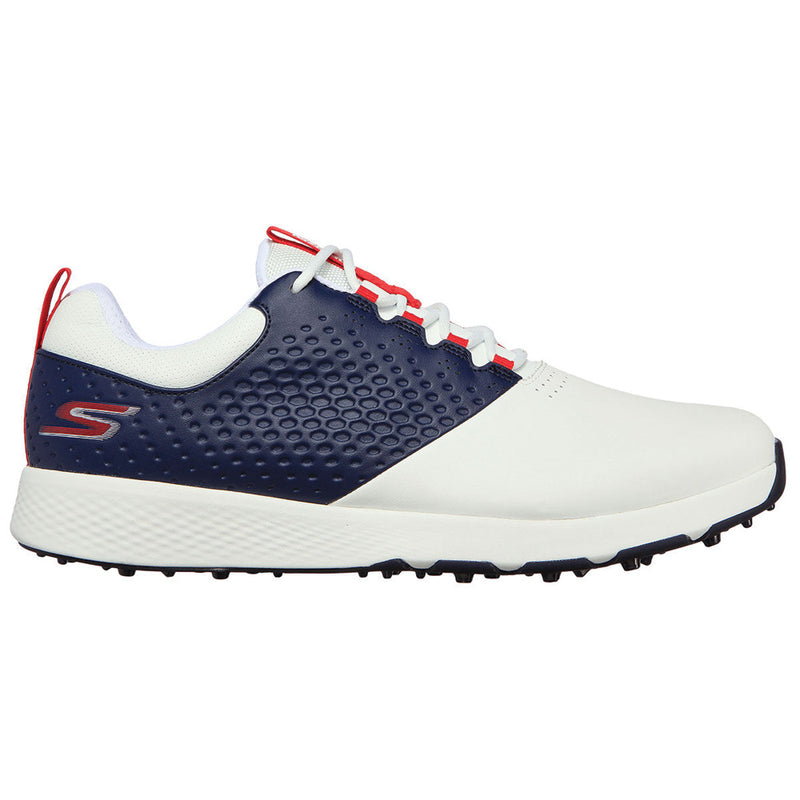 Skechers Go Golf Elite V4 Waterproof Spikeless Shoes - White/Navy/Red