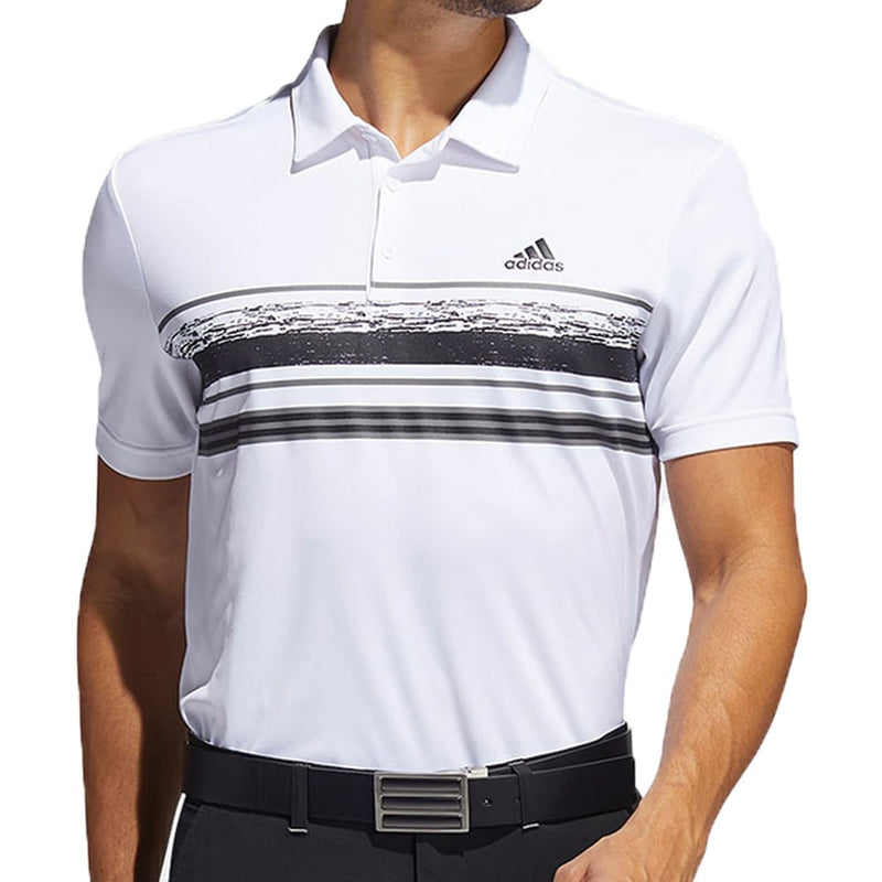 adidas Novelty Core Stripe Polo Shirt - White/Black