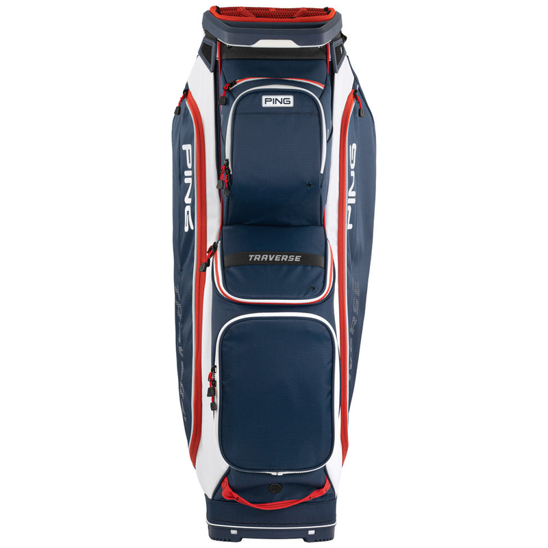 Ping Traverse 244 Cart Bag - Navy/White/Red