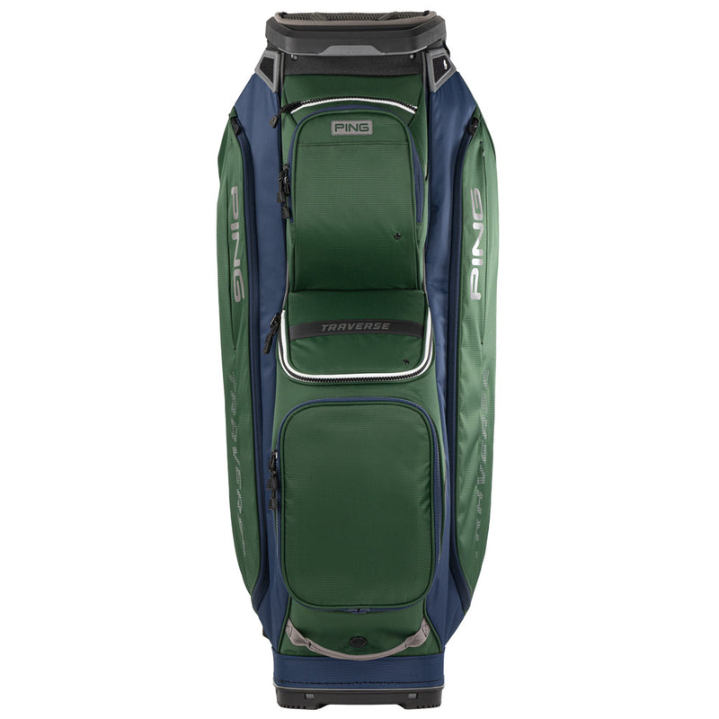 Ping Traverse 244 Cart Bag - Dark Green/Grey/Navy