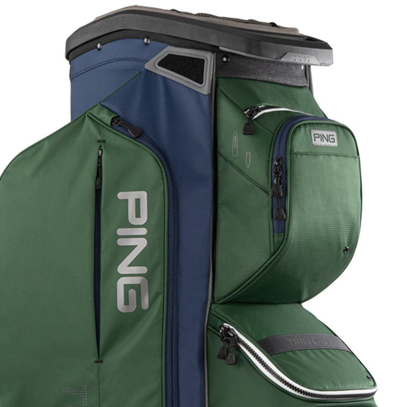 Ping Traverse 244 Cart Bag - Dark Green/Grey/Navy