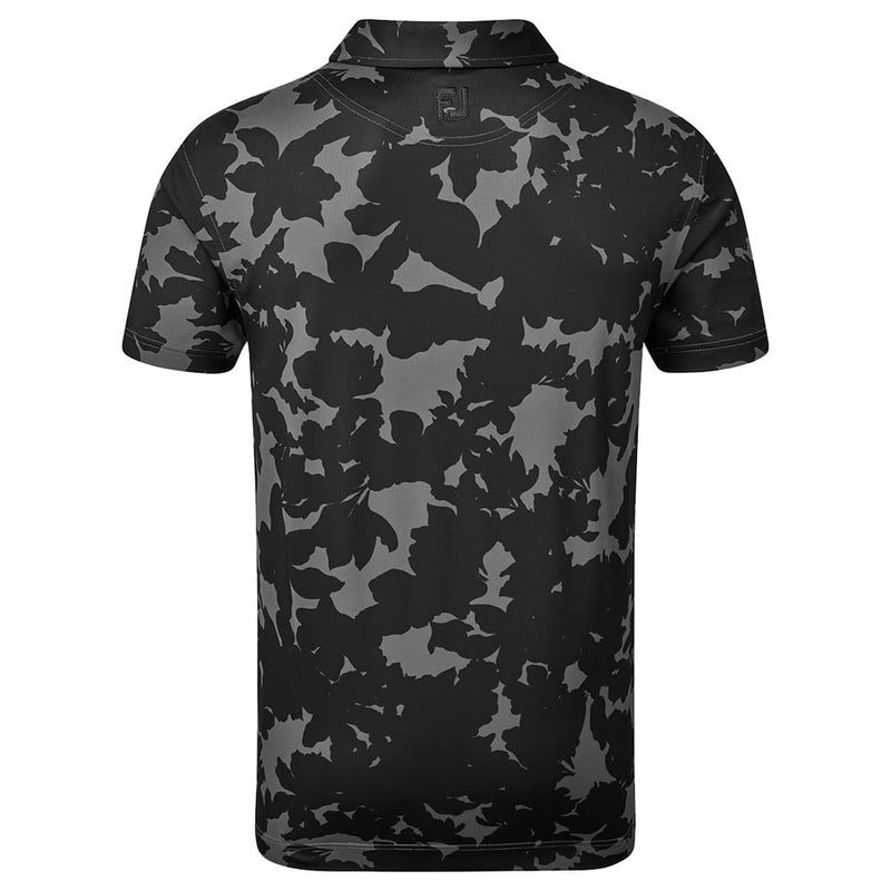 FootJoy Camo Floral Print Polo Shirt - Black