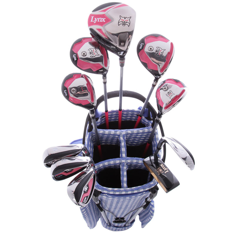 Lynx Ladies 11-Piece Premium Crystal Golf Package Set - White/Violet/Light Blue