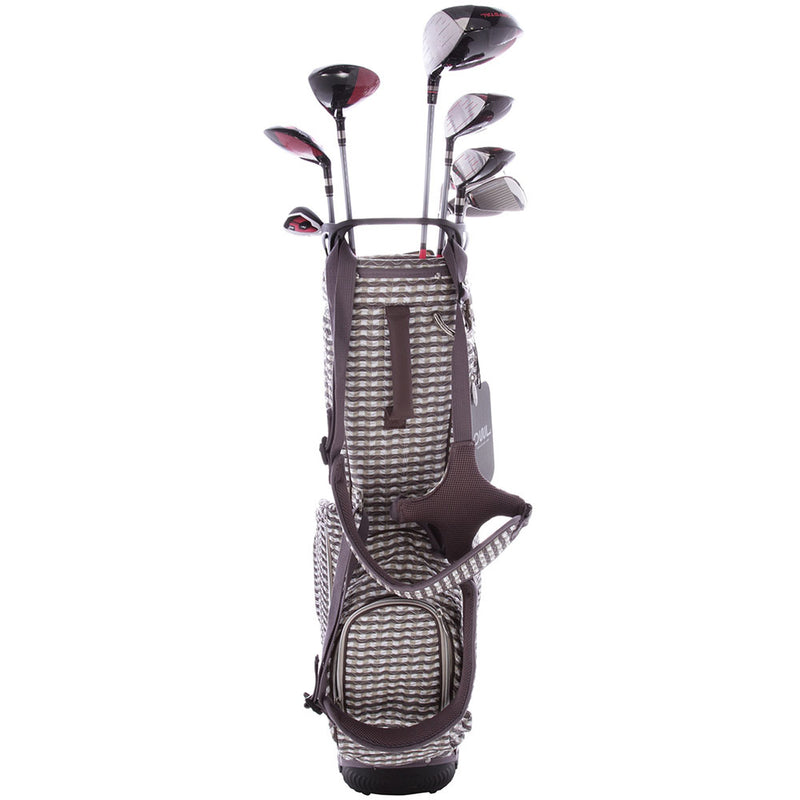 Lynx Ladies 11-Piece Premium Crystal Golf Package Set - White/Brown/Light Brown