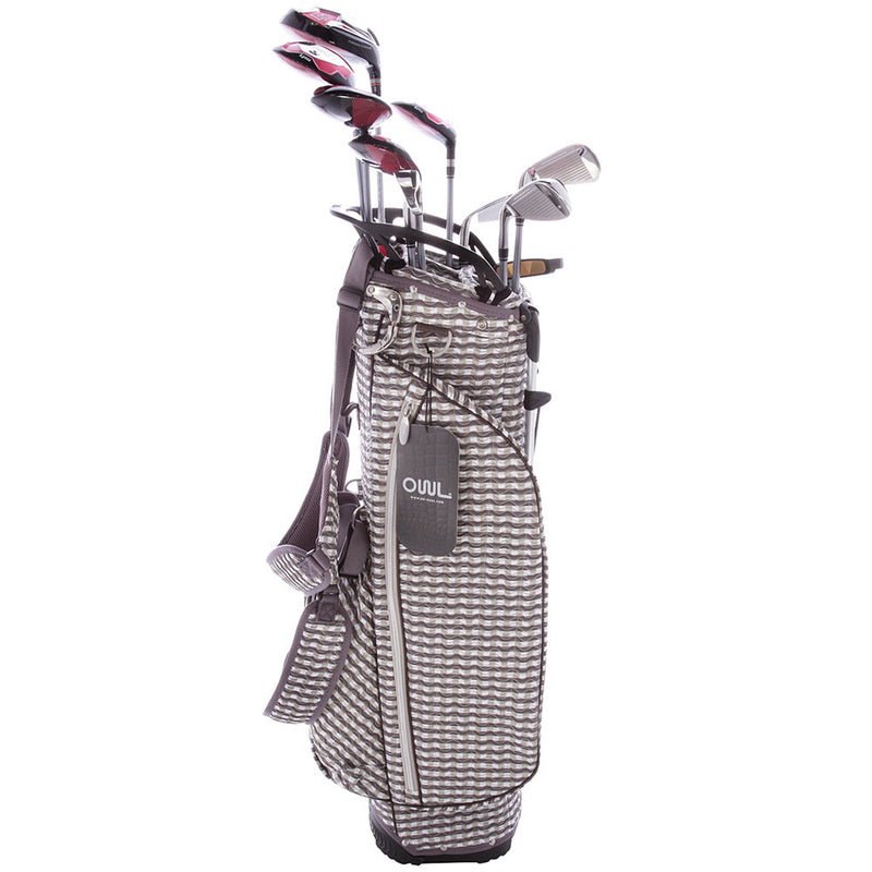 Lynx Ladies 11-Piece Premium Crystal Golf Package Set - White/Brown/Light Brown