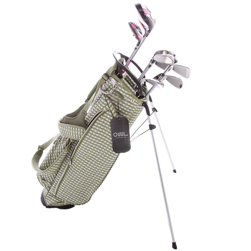 Lynx Ladies 11-Piece Premium Crystal Golf Package Set - White/Olive/Light Olive