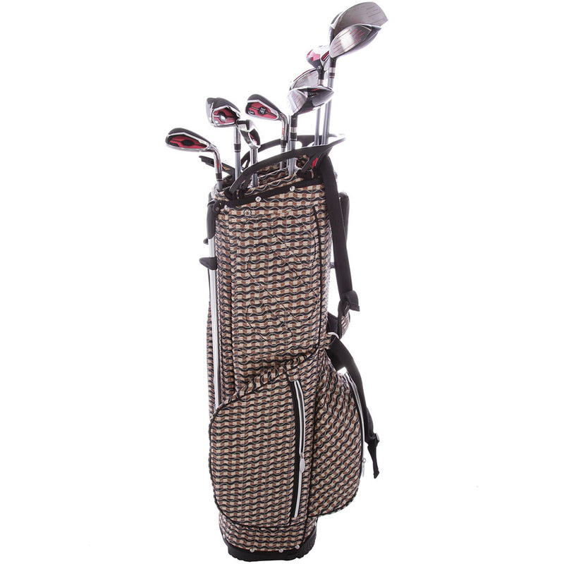 Lynx Ladies 11-Piece Premium Crystal Golf Package Set - Khaki/Black/Brown