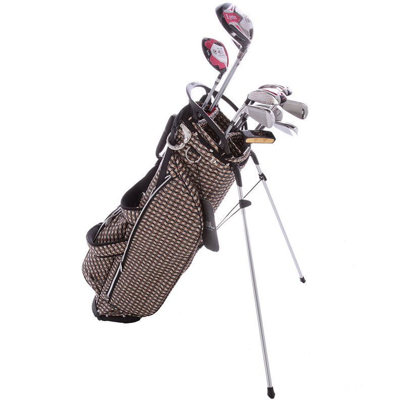 Lynx Ladies 11-Piece Premium Crystal Golf Package Set - Khaki/Black/Brown