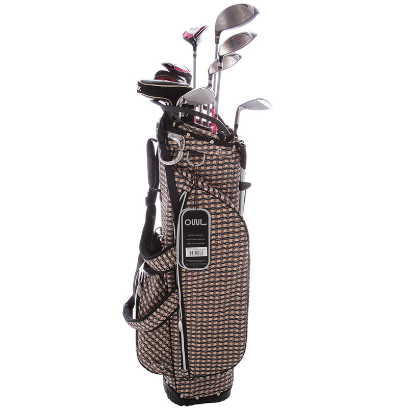 Lynx Ladies 11-Piece Premium Crystal Golf Package Set - Khaki/Black/Brown