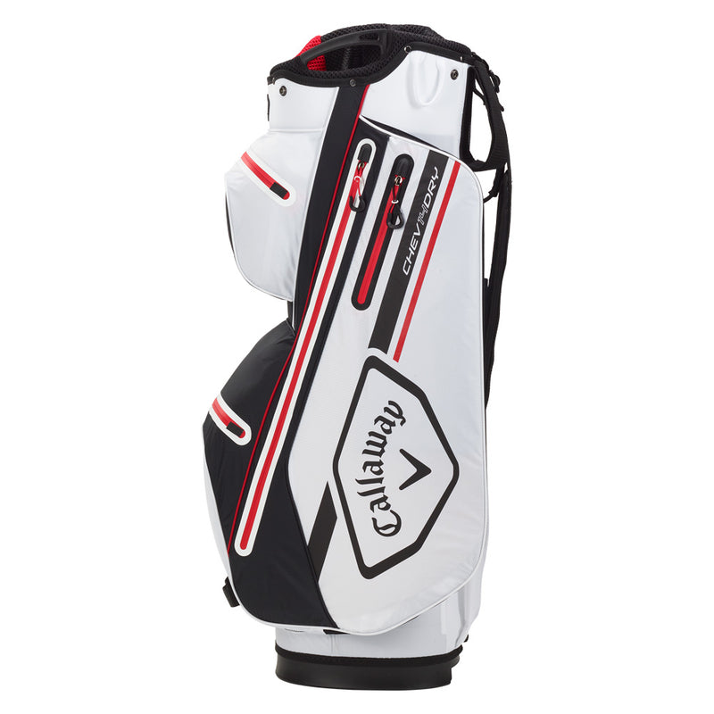 Callaway Chev Dry 14 Waterproof Cart Bag - White/Black/Red