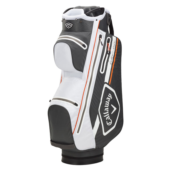 Callaway Chev Dry 14 Waterproof Cart Bag - Charcoal/White/Orange