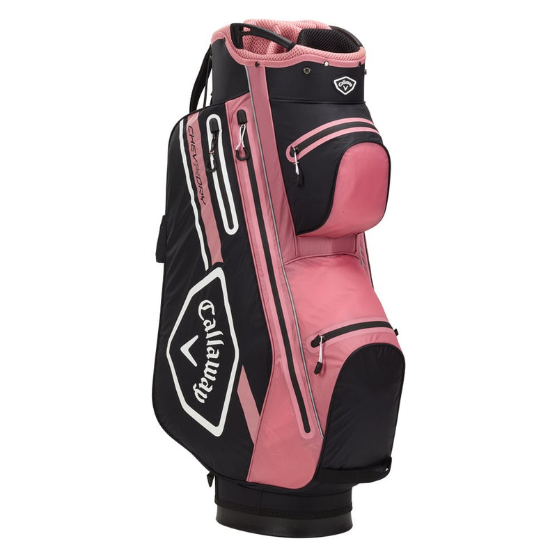 Callaway Chev Dry 14 Waterproof Cart Bag - Black/Rose/White